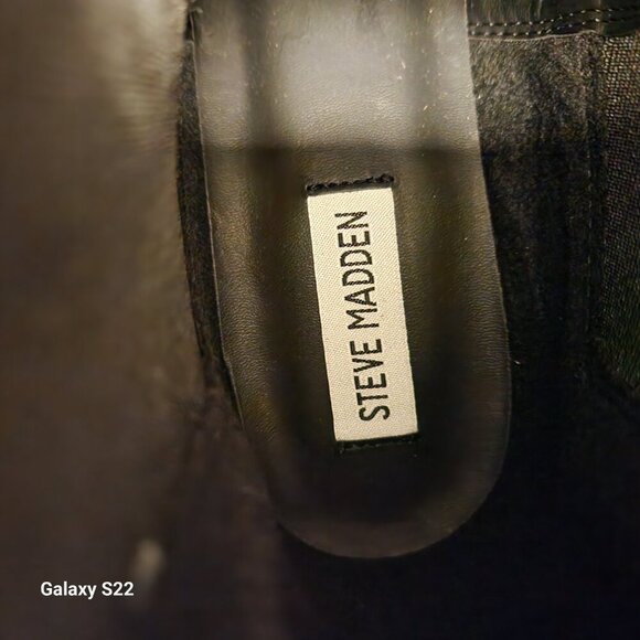 Steve Madden "Dover" Black Leather Booties. NWOT. Size 10 - Picture 5 of 9